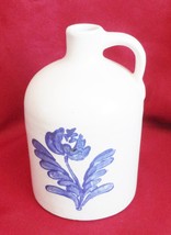 Pfaltzgraff yorktowne 7 inch stoneware jug 563y handle blue flower usa vintage  1  thumb200