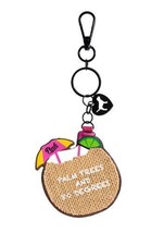 Victoria&#39;s Secret Palm Trees &amp; 80 Degrees Coconut Vacay Charm Keychain &amp; Mirror - £10.16 GBP