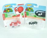 Bullet Bill And Red Yoshi Super Mario Hot Wheels Character Cars Lot of 2 - £18.48 GBP