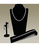 LO2324 - Rhodium Brass Jewelry Sets with AAA Grade CZ  in Amethyst - $147.69 CAD