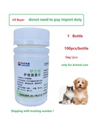 1Bottle x100pcs IvermectinnTablets for Dogs Pigs care Nematodes mites, 5ml/pcs - $22.80