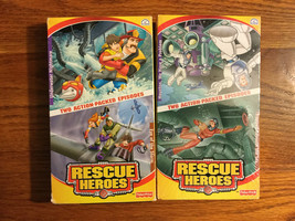 Lot Of 2 Rescue Heroes VHS 4 Episodes Fisher Price Underwater Houston Se... - £3.72 GBP