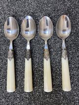 Gibson China Roseland 4 Pc. Tablespoons Soup Spoons Pearlescent Lucite F... - €14,58 EUR