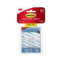 Command Small Clear Wire Hooks with Clear Strips  - £13.46 GBP