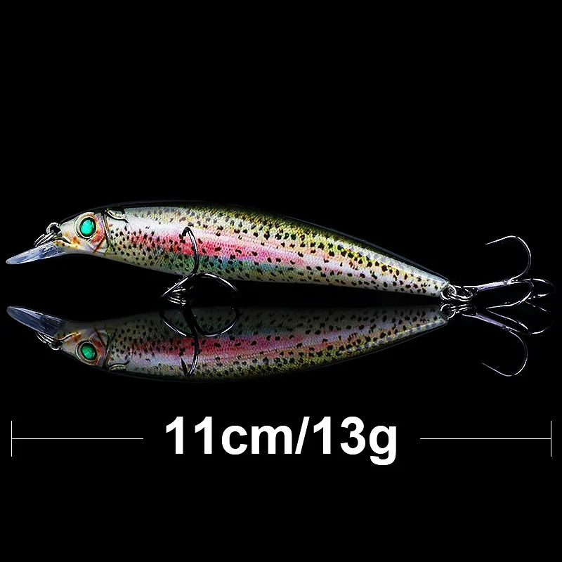 Qxo 11cm  Minnow Fishing Hard Lures Wobblers Metal Everything Goods For Fishing  - $32.87