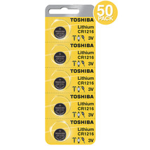 Toshiba CR1216 3V Lithium Coin Battery (50 Batteries) - £31.64 GBP