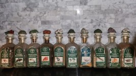 Vintage Au Printemps Gourmet Spice Jars w/Ceramic Spice &amp; Vegetable Tops 10 Jars - £39.48 GBP