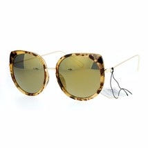 Très Grand Rond Œil de Chat Lunettes Soleil Femmes Double Cadre Miroir Lentille - £10.32 GBP