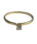 Cubic zirconia Women&#39;s Solitaire ring 14kt Yellow Gold 455535 - $129.00