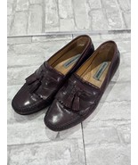 Johnston Murphy Men’s Red Brown Leather Tassel Slip On Shoes Size 11 150834 - $628.11 MXN