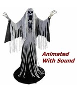 Halloween Animated Towering 76&quot; Skeleton Ghost Wailing Soul Haunted Larg... - £230.59 GBP