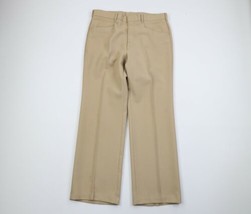 Vtg 70s Levis Mens 34x32 Knit Flared Bell Bottoms Chino Pants Khaki Brown USA - £115.84 GBP