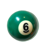 Six Pool Billiard Ball #6 2.25&quot; Green 2 1/4&quot; Standard Size Vintage - $11.29