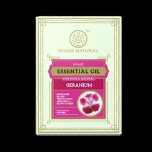 Low Cost Khadi Natural Herbal Geranium Essential Oil 15 ml Ayurvedic Skin Face - £17.34 GBP