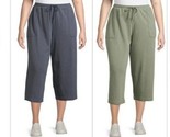 Terra &amp; Sky Women&#39;s Plus Size Pull-On Knit Capris, Pockets,  0X - 4X - $18.97