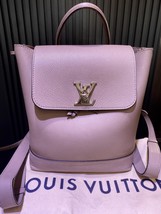 Authentic Louis Vuitton Lockme Backpack Leather Lavender with Dust Bag - £1,525.41 GBP
