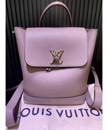 Authentic Louis Vuitton Lockme Backpack Leather Lavender with Dust Bag - £1,533.39 GBP