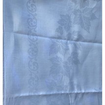 Vintage Bright White Subtle Floral Pattern Classic Tablecloth 85x76&quot; - $17.09
