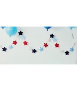 Star Banner Party Decoration 6 Ft X 2.5 inches Red White Blue Star Garland - $13.09