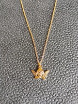 Gold Color Plated Angel Pendant Necklace Gold Chain - $226.34 MXN
