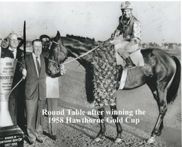 1958 - ROUND TABLE after winning the Hawthorne Gold Cup - 10&quot; x 8&quot; - $20.00