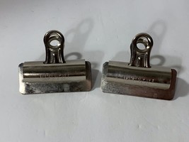 2 Vintage Boston Metal Clips No 3 Hunt MFG. Co. Statesville, N.C. Group-7 - £5.50 GBP