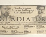 Gladiator Movie Print Ad Russell Crowe Jauquin Phoenix TPA10 - £4.74 GBP