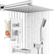 Sr Sun Rise 12 Inches All Metal Sq.Are Shower System With Tub, Polished Chrome - £282.24 GBP