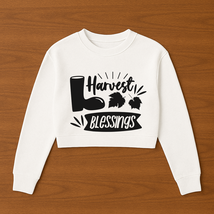 Harvest Blessings Womens Cropped Crewneck Sweater - $29.99