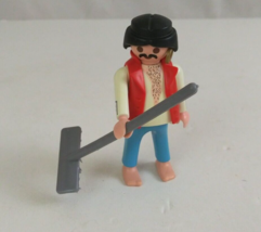 Vintage 1974 Geobra Playmobile Deck Swabbing Pirate 2.75" Toy Figure - $10.66