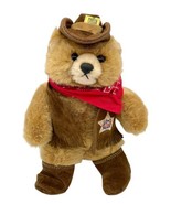 Lone Star Bear Plush Suede Boots Hat Vest Red Bandana Vintage 1989 OZ  9 in - £21.18 GBP