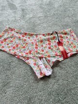 BNWT Loving Moments Size Large 14/16 Red/Green Flower Short Knickers - £2.35 GBP