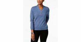 Karen Scott Petite Cotton Henley Sweater Size PXL - £17.20 GBP