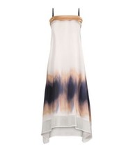 DKNY Womens Asymmetric Tie Dye Midi Slipdress Size XS Thin Spagetti Strap New - £33.62 GBP