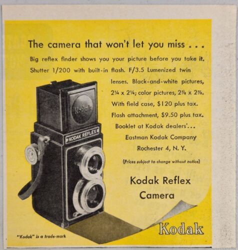 1948 Print Ad Kodak Reflex Cameras Eastman Kodak Rochester,New York - $12.07