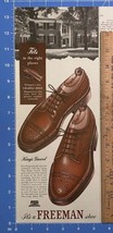 Vintage 1940s Print Ad Freeman Men&#39;s Shoes Kings Guard Beloit WI 13.5&quot; x... - $9.79