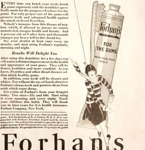 Forhan Toothpaste Healthy Teeth Hygiene 1929 Advertisement Dental DWNN27 - $19.99