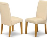 East West Furniture Living Room Dining Chair - Lovely Light Beige, Set O... - £135.99 GBP