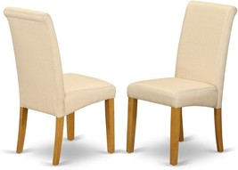 East West Furniture Living Room Dining Chair - Lovely Light Beige, Set Of 2. - £148.47 GBP