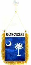 State of South Carolina Mini Flag 4&quot;x6&quot; Window Banner w/suction cup - $53.03 MXN