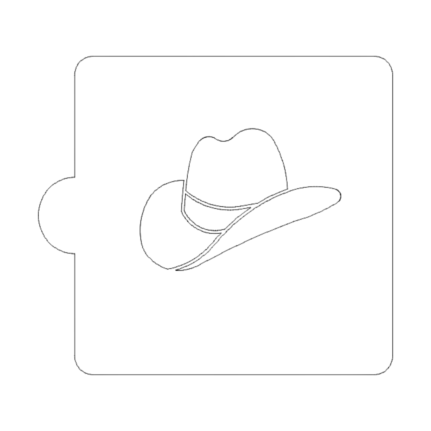 Cowboy Hat Detailed Stencil for Cookie or Cakes USA Made LS894 - $3.99