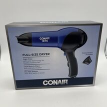 Conair Dryer 1875 Turbo Dry Hair Quickly W/Concentrator ( Dark Blue) ~ P... - $16.73