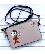 Kate Spade Disney Minnie Mouse Double-Zip Crossbody Purse Leather wlr00297 - $190.11 CAD