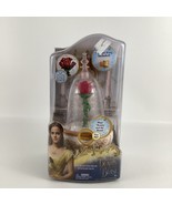 Disney Beauty Beast Enchanted Rose Jewelry Box Lights Sounds Feather Rin... - $54.26 CAD