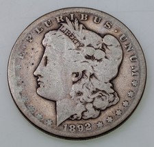 1892-CC Silver Morgan Dollar in About Good AG Condition, Full Date, Clea... - $197.99