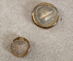 Vintage Mid Century Moonglow Faux Pearl Plastic Sparkle Shank Buttons 2c... - £16.01 GBP