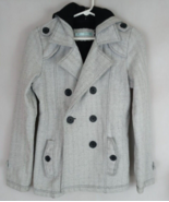 Maurices Women&#39;s Gray Button-Up Fashion Coat Size Small - $16.82