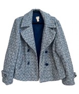 Chico’s Tweed Contemporary Moto  Blazer Jacket Chico&#39;s Size 2 US Size L/12 - $37.62