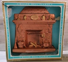 Miller Chalkware Wall Plaque Hand Painted Magic Mount Fireplace Hot Pad Holder  - £25.83 GBP