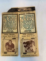 Pair of Vintage Chicago Blackhawks Hockey Matchbooks Alex Livinsky Louis Trudel - £8.97 GBP